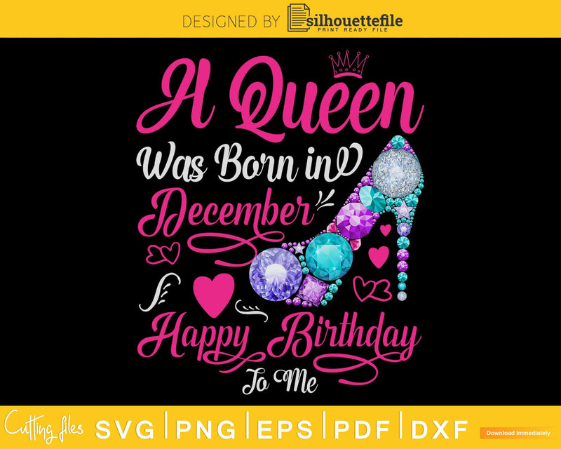 A queen was born in December PNG PDF Files