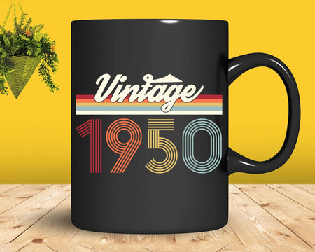 Birthday Svg Vintage Classic Born In 1950 Png T-shirt