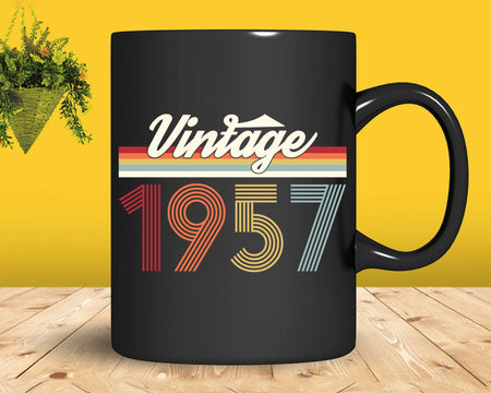 Birthday Svg Vintage Classic Born In 1957 Png T-shirt