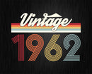 Birthday Svg Vintage Classic Born In 1962 Png T-shirt