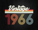 Birthday Svg Vintage Classic Born In 1966 Png T-shirt
