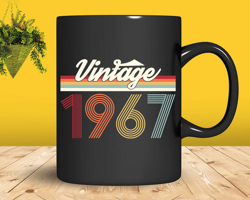 Birthday Svg Vintage Classic Born In 1967 Png T-shirt