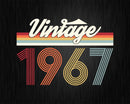 Birthday Svg Vintage Classic Born In 1967 Png T-shirt