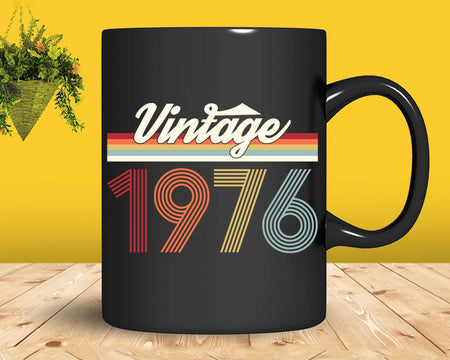Birthday Svg Vintage Classic Born In 1976 Png T-shirt