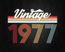 Birthday Svg Vintage Classic Born In 1977 Png T-shirt