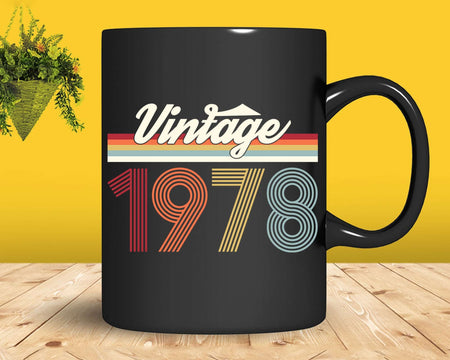 Birthday Svg Vintage Classic Born In 1978 Png T-shirt