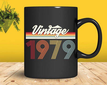 Birthday Svg Vintage Classic Born In 1979 Png T-shirt