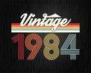 Birthday Svg Vintage Classic Born In 1984 Png T-shirt
