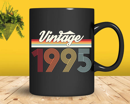 Birthday Svg Vintage Classic Born In 1995 Png T-shirt