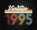 Birthday Svg Vintage Classic Born In 1995 Png T-shirt