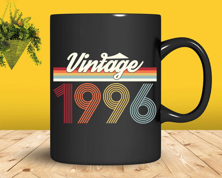 Birthday Svg Vintage Classic Born In 1996 Png T-shirt