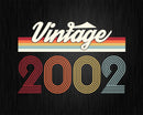 Birthday Svg Vintage Classic Born In 2002 Png T-shirt