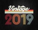 Birthday Svg Vintage Classic Born In 2019 Png T-shirt
