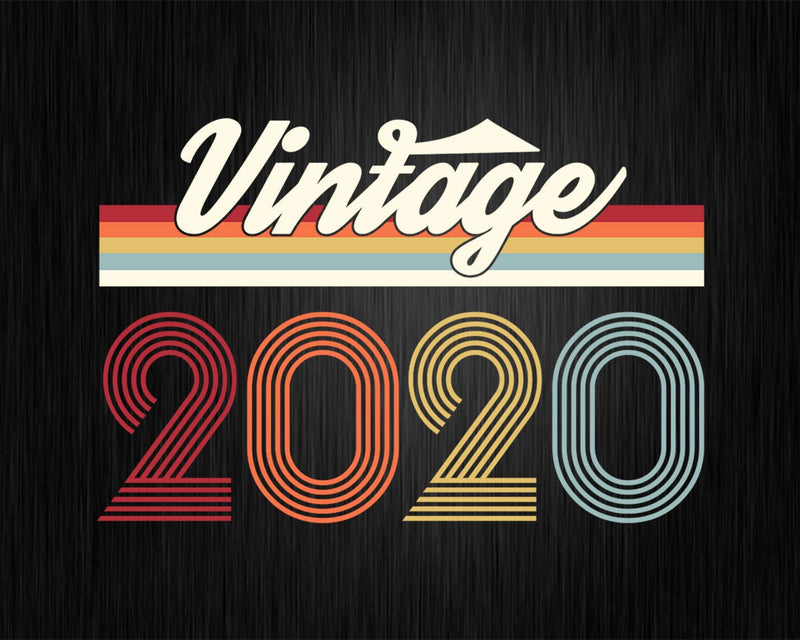 Birthday Svg Vintage Classic Born In 2020 Png T-shirt