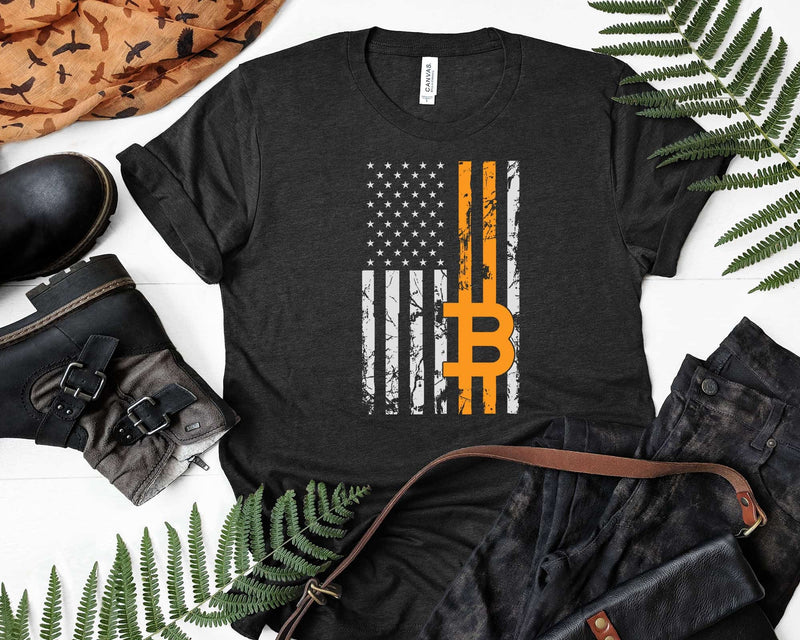 Bitcoin American Flag Patriotic Cryptocurrency Svg Png