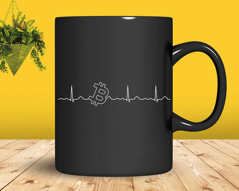 Bitcoin Heartbeat Blockchain Digital Currency Funny Svg Png