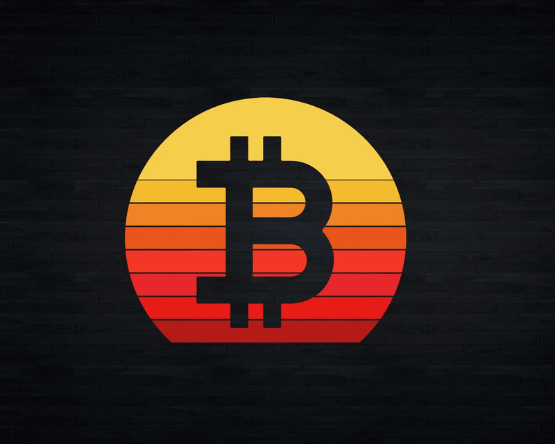 Bitcoin Retro Vintage BTC Logo Crypto Currency Blockchains