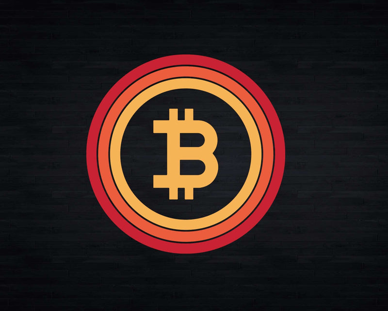 Bitcoin Retro Vintage BTC Logo Crypto Currency Blockchain