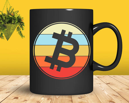 Bitcoin Sunset Retro BTC Crypto Cryptocurrency Svg Png