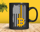 Bitcoin USA Flag Distressed Digital Currency Lover Svg