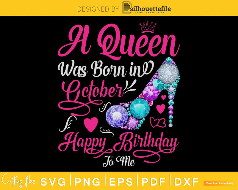 A queen was born in October PNG PDF Files