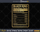 Black King Girl Magic Nutritional Facts SVG Vector Png Eps