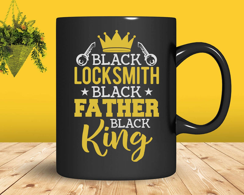 Black Locksmith Father King Svg Png Cricut Files