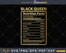 Black Queen girl Magic nutrition facts Svg png dxf svg