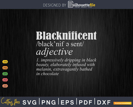 Blacknificent Afro African Pro Black History Definition Png