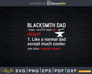 Blacksmith Dad Definition Blacksmithing Father Svg Png Cut