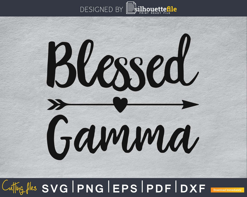 Blessed Gamma SVG cutting print-ready file