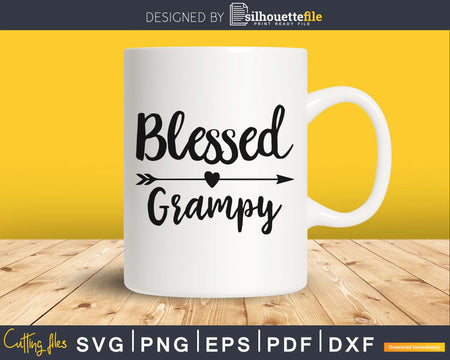Blessed Grampy SVG PNG digital cutting file