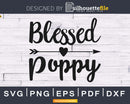 Blessed Poppy SVG cutting silhouette printable vector file