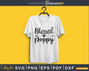 Blessed Poppy SVG cutting silhouette printable vector file