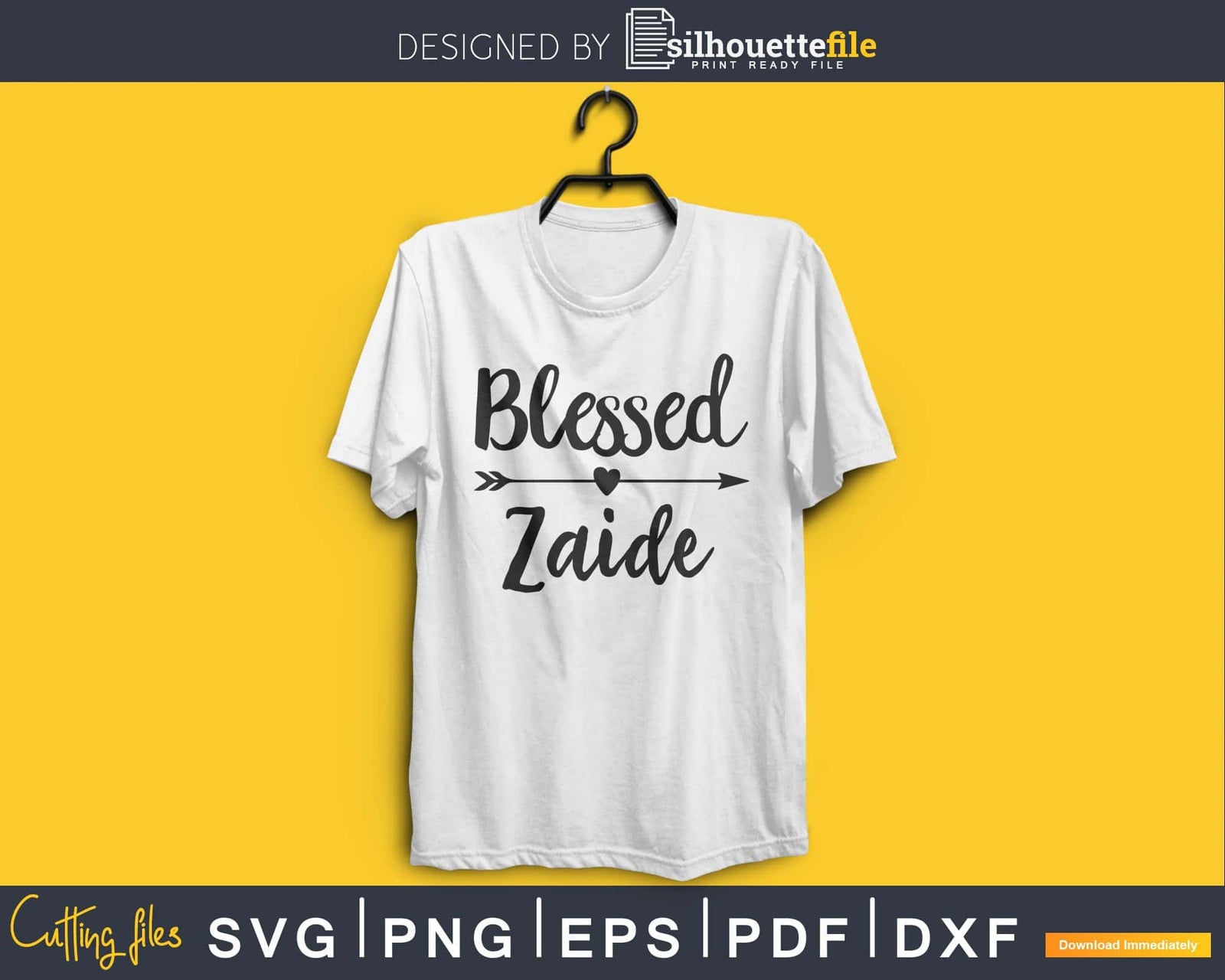Blessed Zaide SVG Digital cricut printable file | Silhouettefile