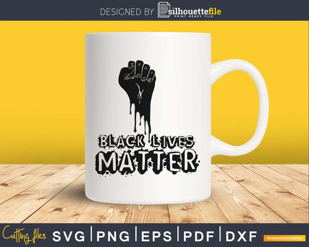 BLM SVG Distressed Black Lives Matter svg craft cut file