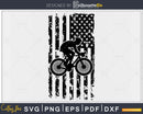 BMX Distressed American Flag Bicycle svg for Cyclist design
