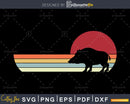 Boar svg cut files. Retro Style cricut craft png cutting