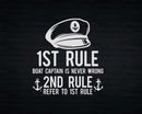 Boat Captain Is Never Wrong Svg Png Cricut Files