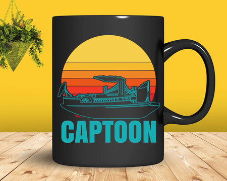 Funny Boating Captoon Pontoon Tritoon Captain Svg Png