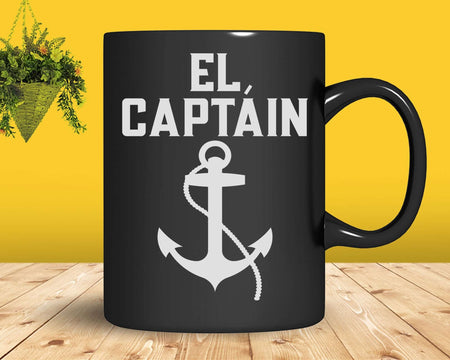 El Capitan Captain Anchor Boat & Sail Svg Png Cricut Files