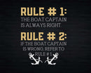 Boat Captain Rules is Always Right Svg Png Cricut Files