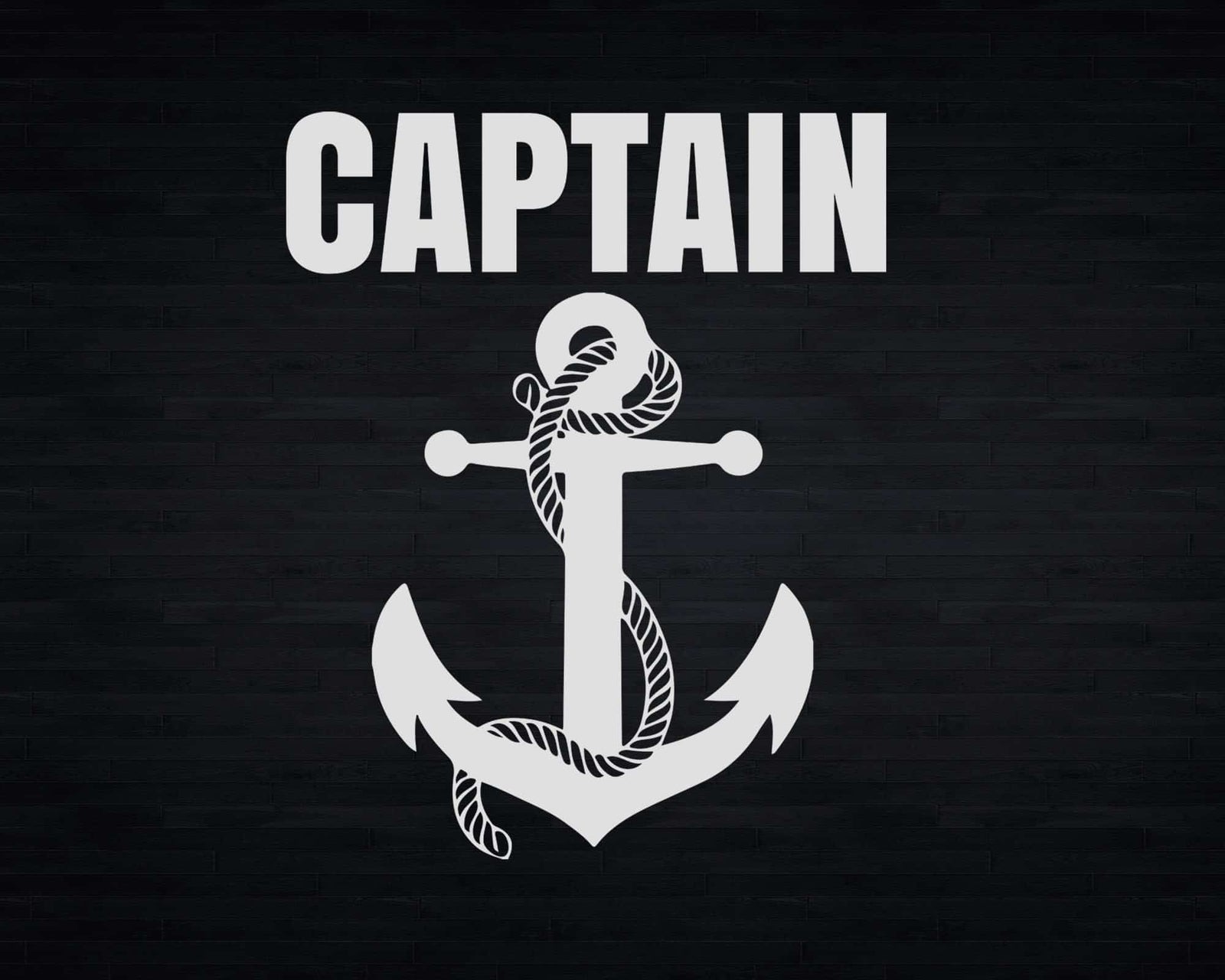 Boat Captain With Anchor Svg Png Digital Cutting Files | Silhouettefile