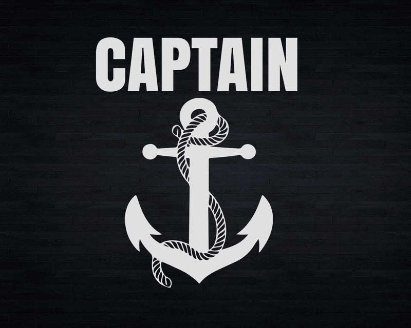 Boat Captain With Anchor Svg Png Digital Cutting Files