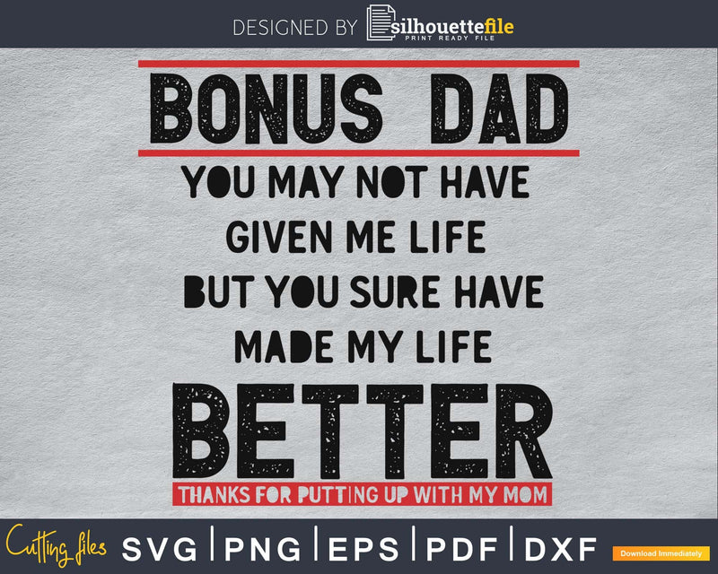 Bonus dad father’s svg cricut digital files