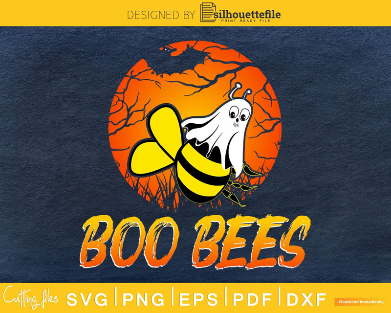 Boo Bees Ghost Funny Halloween svg craft cutting files