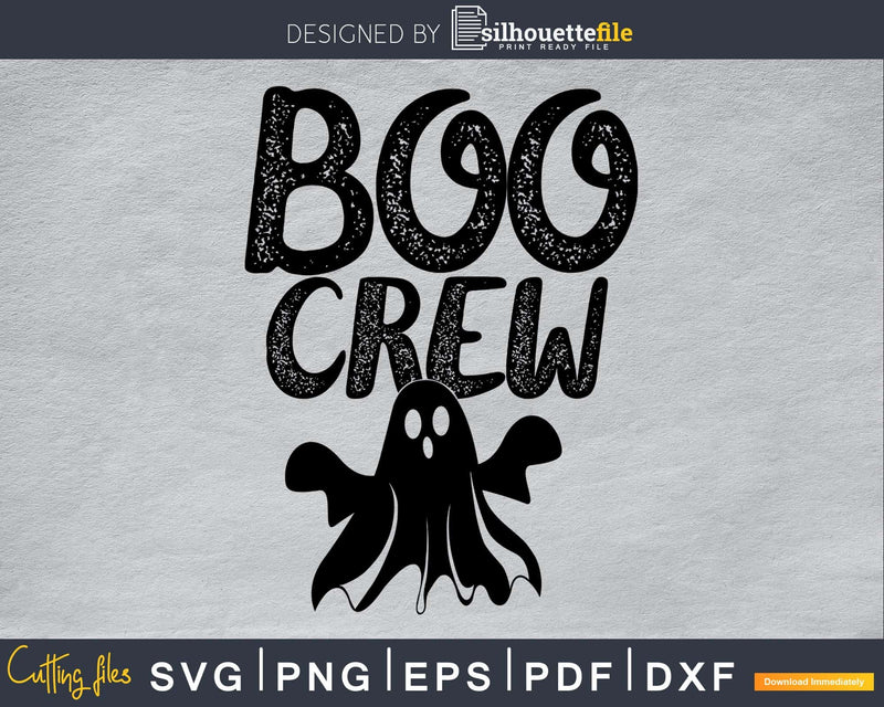 Boo Crew Halloween silhouette svg craft cut files