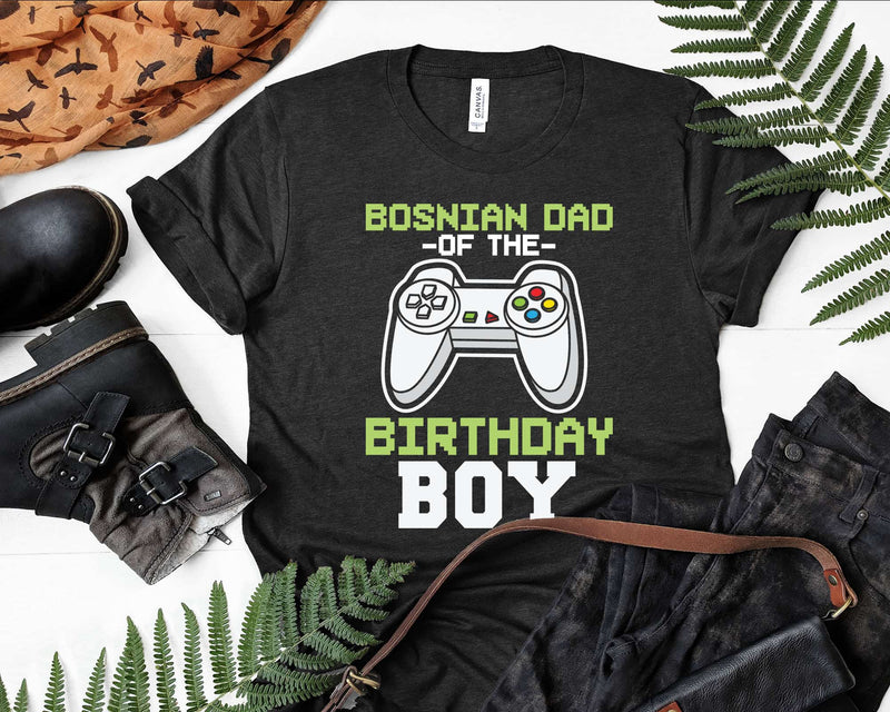 Bosnian dad of the Birthday Boy Matching Video Game Svg