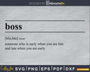Boss definition svg printable file