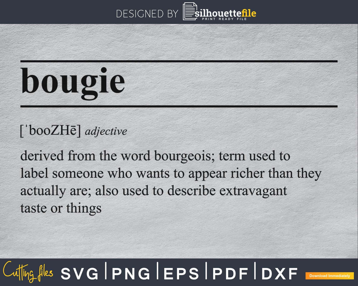 What does bougie mean discount